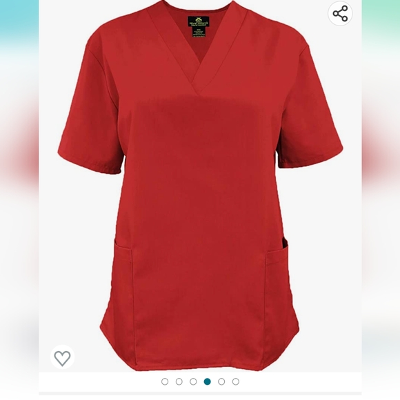 NWT- Scrub Set- Amazon- Natural Uniforms Unisex Medical Scrub Set- Red, Size M - Picture 4 of 6